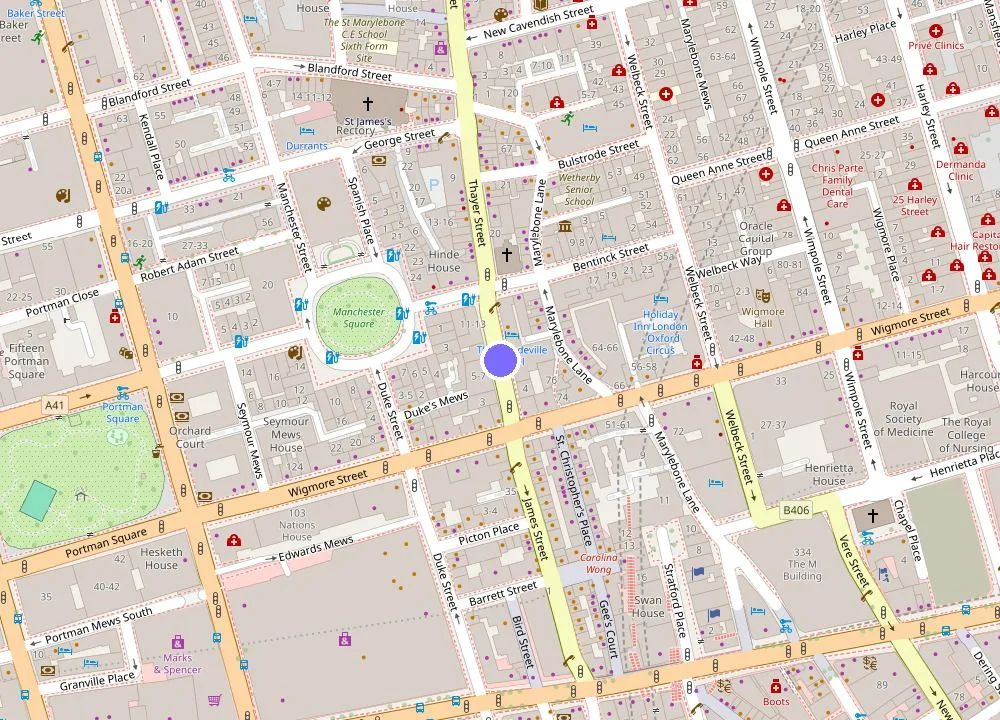 Map: The Mandeville Hotel